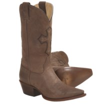 Sonora Faith and Hope Cowboy Boots - Leather, 11”, Snip Toe (For Women) in Chestnut - Closeouts