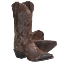 Sonora Sand Dune Cowboy Boots - Suede, Snip Toe (For Women) in Rough Out Brown - Closeouts