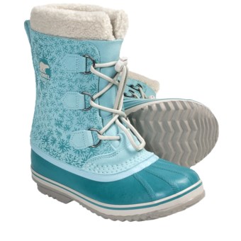 Sorel 1964 Pac Graphic Winter Boots - Waterproof (For Youth Girls) in Clear Blue