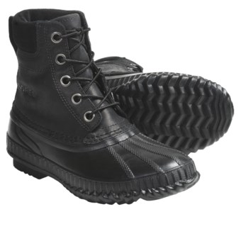 Sorel Cheyanne Leather Pac Boots - Waterproof, Insulated, Lace-Ups (For Women) in Black