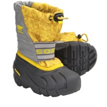 Sorel Cub Winter Pac Boots (For Kids) in Laser Lemon/Flint Grey - Closeouts
