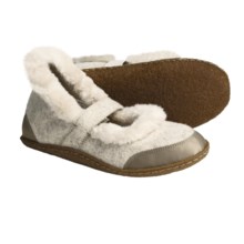 Sorel Felt Nakiska Mary Jane Slippers - Faux-Fur Lining (For Women) in 120 Natural/British Tan - Closeouts