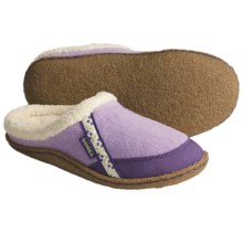 Sorel Felt Nakiska Slippers - Faux-Fur Lining (For Kids and Youth) in Hydangea/Royal Purple - Closeouts
