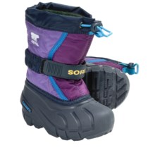 Sorel Flurry Winter Pac Boots - ThermoPlus, Waterproof, Insulated (For Kids) in Hyacinth/Gloxinia - Closeouts