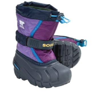 Sorel Flurry Winter Pac Boots - ThermoPlus, Waterproof, Insulated (For Kids) in Hyacinth/Gloxinia