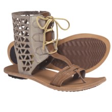Sorel Lake Boot Sandals - Leather (For Women) in Pebble - Closeouts