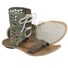 Sorel Lake Boot Sandals - Leather (For Women) in Surplus Green - Closeouts
