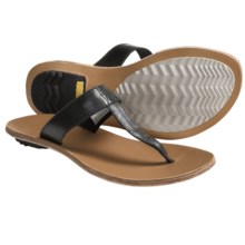 Sorel Lake Slide Sandals - Leather (For Women) in Black - Closeouts