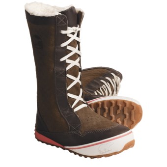 Sorel MacKenzie Lace Boots - Tall, Insulated (Women) in Saddle/Wild Melon