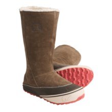 Sorel MacKenzie Slip Boots - Tall, Fleece Lined (For Women) in Saddle/Wild Melon - Closeouts