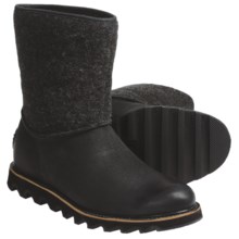 Sorel Mad Slip Boots - Leather, Felt (For Men) in Black - Closeouts