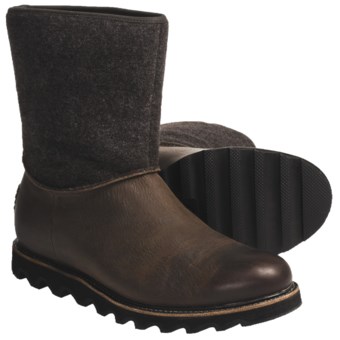 Sorel Mad Slip Boots - Leather, Felt (For Men) in Cappuccino