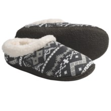 Sorel Nakiska Knit Slippers - Faux-Fur Lining (For Women) in Dark Shadow - Closeouts