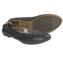 Sorel Skimmer Metallic Shoes - Leather, Slip-Ons (For Women) in Black - Closeouts