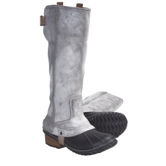 Sorel Slimpack Tall Riding Boots - Waterproof, Insulated  (For Women) in Charcoal