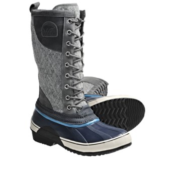 Sorel Sorelli Lace-Up Boots - Tall, Waterproof (For Women) in Wild Dove/Enamel Blue