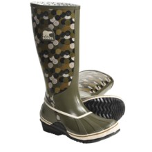 Sorel Sorellington Graphic Boots - Waterproof Rubber (For Women) in Peatmoss/Natural - Closeouts