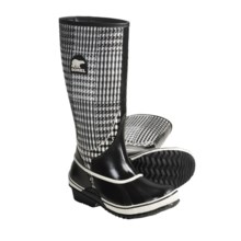 Sorel Sorellington TXT Boots - Waterproof Rubber (For Women) in Black/Winter White - Closeouts