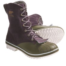 Sorel Tivoli Camp 18 Boots - Fleece Lining (For Women) in Fudge/Dark Olive - Closeouts