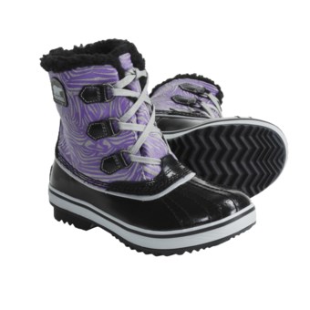 Sorel Tivoli Pac Boots - Waterproof, Insulated (For Youth) in Black/Royal Purple