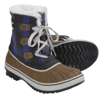 Sorel Tivoli Plaid Winter Boots - Waterproof, Insulated (For Women) in Autumn Bronze/Stone