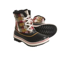 Sorel Tivoli Plaid Winter Pac Boots - Waterproof, Insulated (For Youth) in Black/Gypse - Closeouts