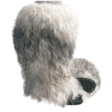 Sorel Wild Wooly Wedge Boots (For Women) in White - Closeouts