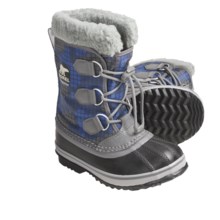 Sorel Yoot Nylon Winter Pac Boots - Waterproof (For Kids) in Charcoal/Azul - Closeouts