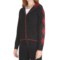 SoyBu Argyle Hoodie Sweatshirt - Full Zip (For Women) in Black