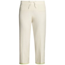SoyBu Micro-Terry Capri Pants - Drawstring Waist (For Women) in Antique White - Closeouts