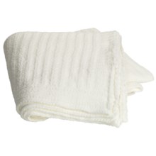 SoyBu Microchenille Throw Blanket - 50"x60” in White - Closeouts