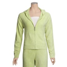 SoyBu Playwear Cardigan Hoodie Sweatshirt - Front Zip (For Women) in Palm - Closeouts