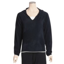 SoyBu V-Neck Pullover Sweatshirt - Hooded (For Women) in Black - Closeouts