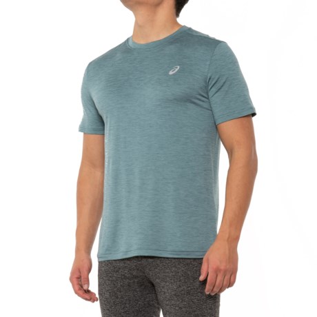 ASICS Space-Dye Basic T-Shirt - Short Sleeve (For Men) - SAGE (XL )
