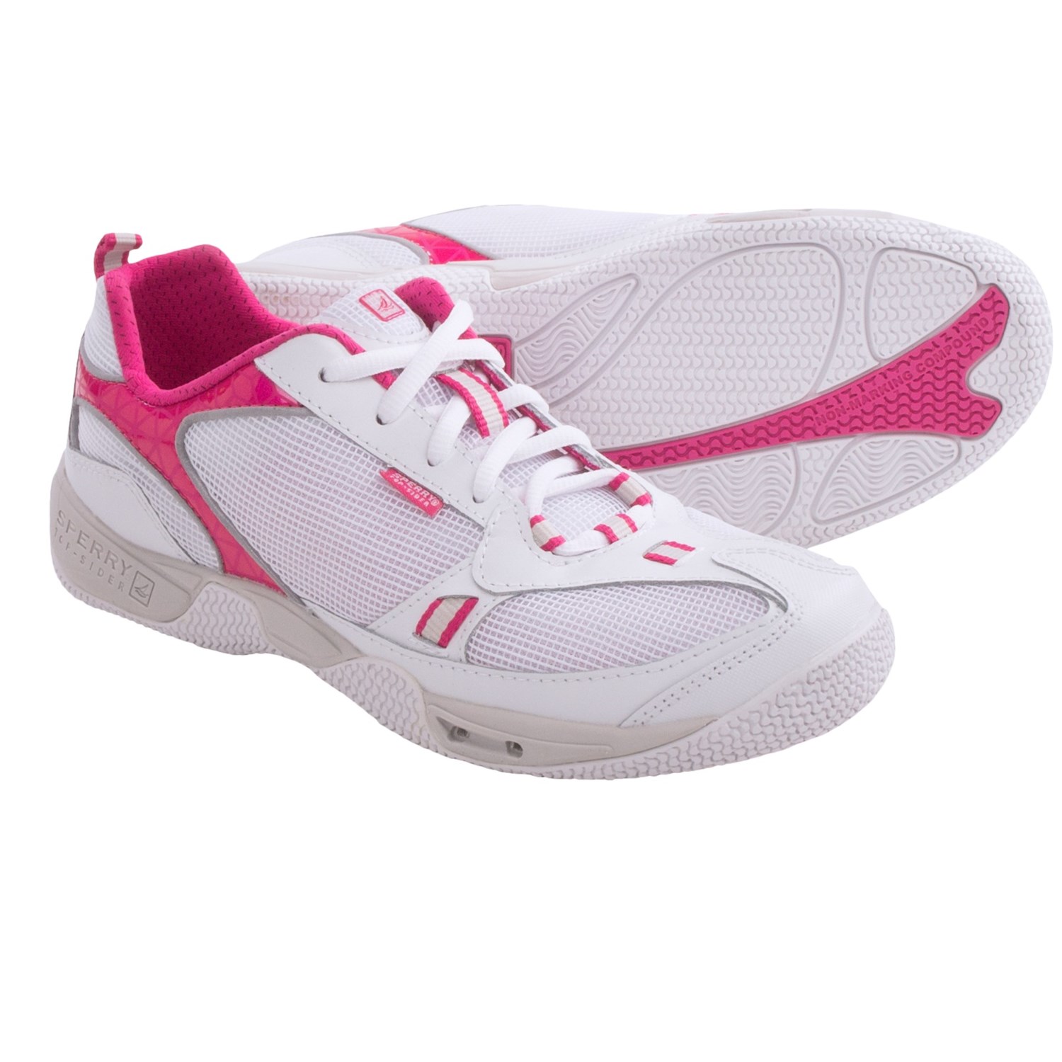 Sperry Sea Kite Boat Shoes (For Women) in White/Silver/Pink