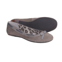 Sperry Top-Sider Marin Flats - Leather (For Women) in Grey Perforated Nubuck - Closeouts