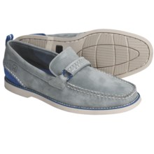 Sperry Top-Sider Seaside Overlay Loafer Shoes - Leather (For Men) in Cool Grey/Blue Suede - Closeouts