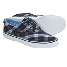 Sperry Top-Sider Striper Shoes - Slip-Ons (For Women) in Blue Plaid - Closeouts