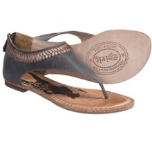 Spirit by Lucchese Carly Sandals - Back Zip, Leather (For Women) in Gold - Closeouts