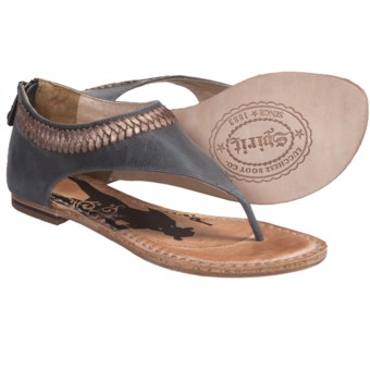 Spirit by Lucchese Carly Sandals - Back Zip, Leather (For Women) in Gold