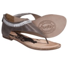 Spirit by Lucchese Carly Sandals - Back Zip, Leather (For Women) in Silver - Closeouts