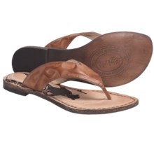 Spirit by Lucchese Sasha Sandals - Flip-Flops, Leather (For Women) in Amber - Closeouts
