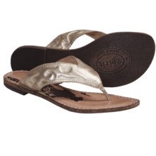 Spirit by Lucchese Sasha Sandals - Flip-Flops, Leather (For Women) in Gold - Closeouts