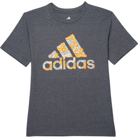 Adidas Sport Play T-Shirt - Short Sleeve (For Big Boys) - ONIX HEATHER (M )