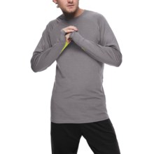 SportHill Crescent Shirt - Long Sleeve (For Men) in Cement/Citron - Closeouts