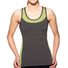 Sporthill Madison Shimmel Tank Top - Built-In Shelf Bra, Racerback (For Women) in Pewter/Lime - Closeouts