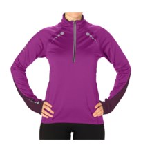 SportHill Ultimate Visibility Pullover - Zip Neck (For Women) in Fuchsia/Port - Closeouts