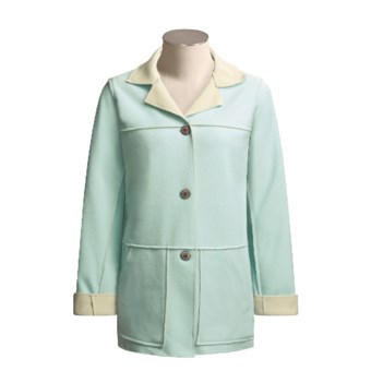 Sportif USA Arcadia Fleece Jacket - Reversible (For Women) in Surf Spray