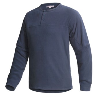 Sportif USA Maddox Henley Shirt - Fleece, Long Sleeve (For Men) in Mood Indigo