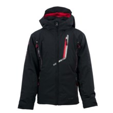 Spyder Avenger Jacket - Insulated (For Boys) in Black/Black/Red Mosaic Print - Closeouts